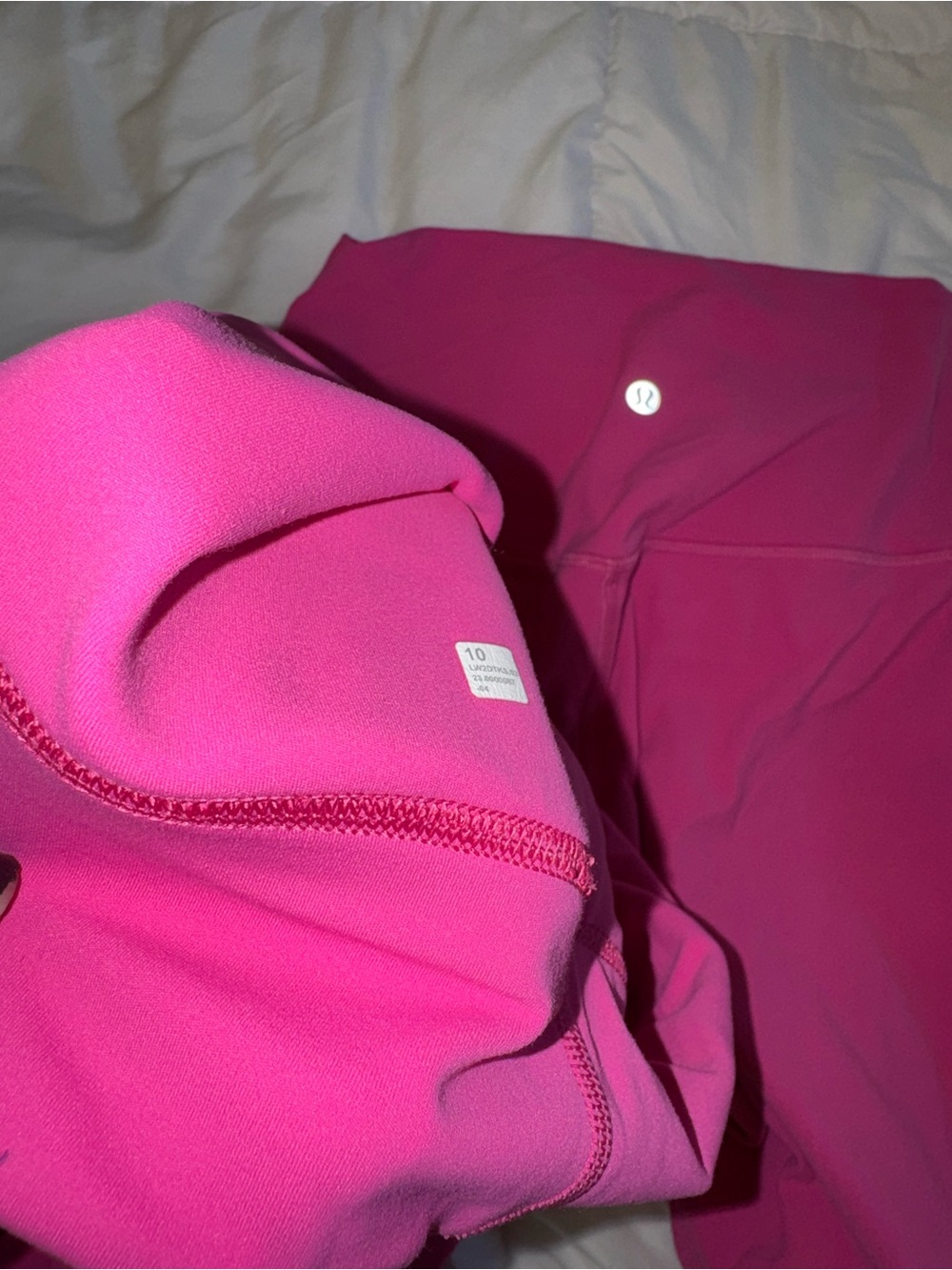 lululemon athletica Girls' Hot Pink Athletic Leggings with bra
